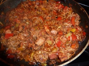 creole ham, sausage and rice