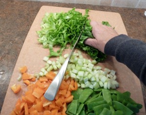 layered salad ingredients