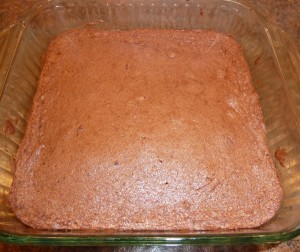 just cooked brownie