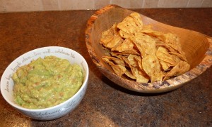 Guacamole with Hummus Chips