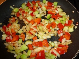 sauteing vegetables