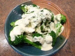 brocolli with cheese sauce