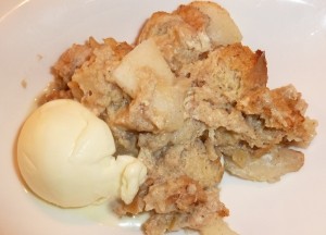 pear and ginger bread pudding