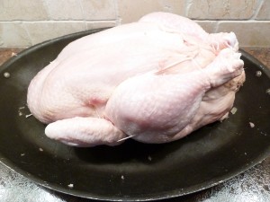 Trussed chicken