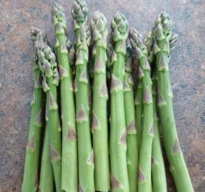 Asparagus Wrapped in Prosciutto - asparagus ready for blanching
