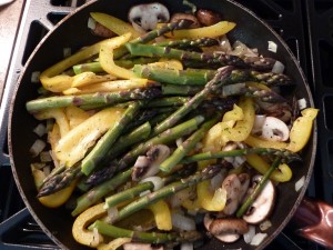Asparagus Strudel - vegetable stir fry
