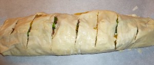 Asparagus Strudel - ready to be baked