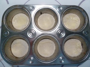 Easy Escargot - buttered bread in muffin cups