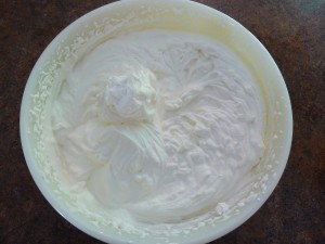 Lemon Trifle - whipped cream