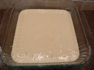 Hot Milk Cake - before baking