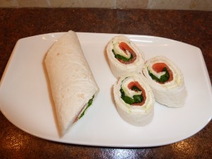 Smoked Salmon and Spinach Roll-Ups
