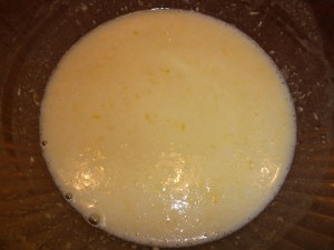 Lemon Pudding Cake - lemon mixture