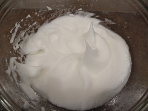 Lemon Pudding Cake - beaten egg whites