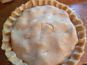 Peach Pie - before baking