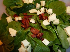 Spinach Salad with Warm Mushroom Vinaigrette