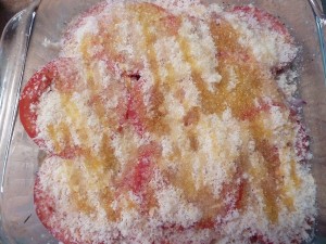 Crusty Potato Tomato Scallop - uncooked