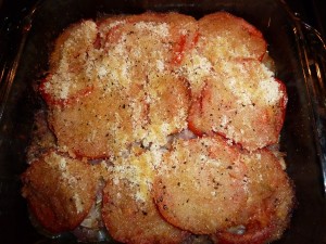 Crusty Potato Tomato Scallop