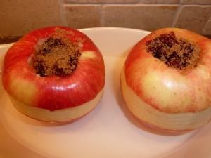 Baked Apples - stuffing the apples