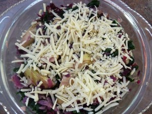 Spinach, Artichoke and Mozzarella Flan - add mozzarella