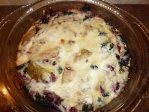 Spinach, Artichoke and Mozzarella Flan