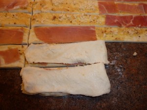 Proscuito Parmesan Sticks - make the stick