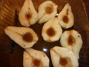 Roasted Vanilla Pears - before baking