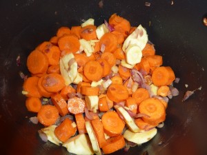 Carrot Ginger Soup - the veggies