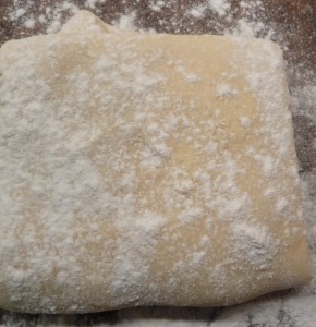 Butter Flake Biscuits - fold the dough