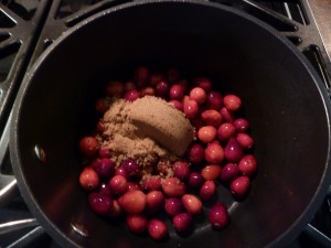 Cranberry Squares - cranberry mixture