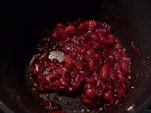 Cranberry Squares - cranberry mixture