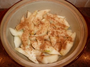 Pear Crisp - prepare the pears