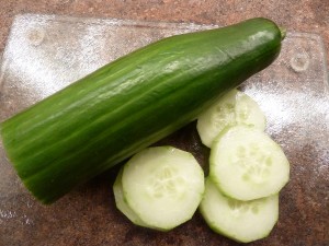 Cucumber Salad - cut the cucumber