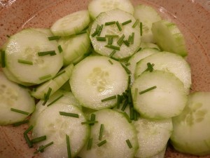 Cucumber Salad - add the chives