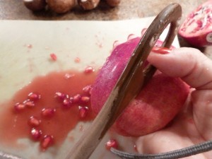 Bacon Pomegranate Mushroom Salad - remove the pomegranate seeds