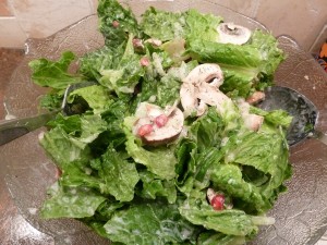 Bacon Pomegranate Mushroom Salad