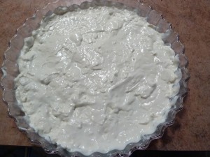 Layered Nacho Dip - cream cheese and sour cream layer