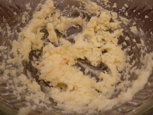 German Plum Cake - butter and sugar mixture