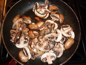 Beef Ragout - saute the mushrooms