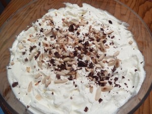Cranberry Apple Trifle - add the topping