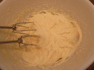 Apple Coffee Cake - cream the butter