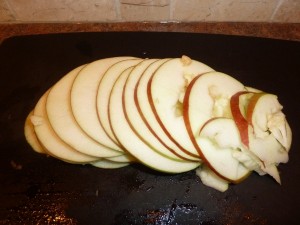 Apple Coffee Cake - slice the apple