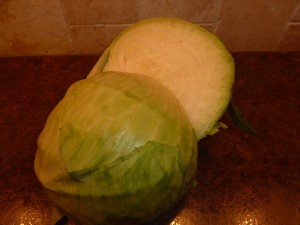 Alsacienne Cabbage - use half the cabbage