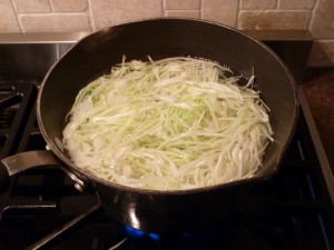 Alsacienne Cabbage - blanch the cabbage