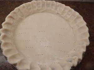Key Lime Pie - prepare the baked pastry shell
