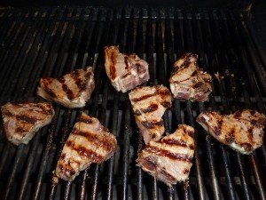 Grilled Lamb Chops - sear the sides before baking