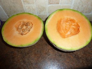 Melon and Yogurt Soup - cut the melon