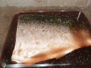 Barbecued Teriyaki Salmon - the marinade