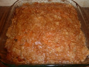 Tomato Soup Cake - spread the applesauce mixture over the cooled cake