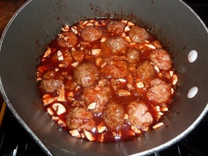 Appetizer Meatballs - cooking