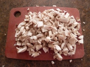 Chicken Bourguignon - prepare the mushrooms